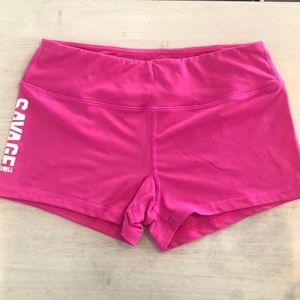 Savage Barbell pink shorts